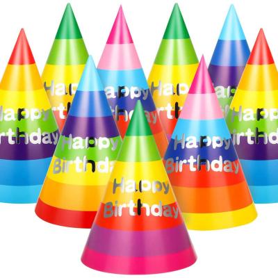 China paper & Lovely Cardboard Custom Cone Birthday Party Paper Hat For Kids for sale