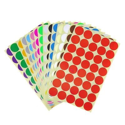 China Waterproof High Quality Multi Color Circle Dot Label Self Adhesive Sticker Paper Label for sale