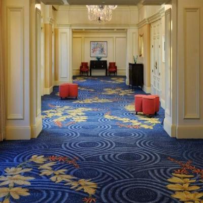 China Washable Blue Project Banquet Rug Modern Wool Carpet Hotel Wall To Wall Hotel Conference Room Carpet for sale