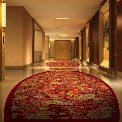 China Washable Luxurious Printed Luxury Carpet Hotel Reception Counter Large Ballroom Used Hotel Carpet for sale