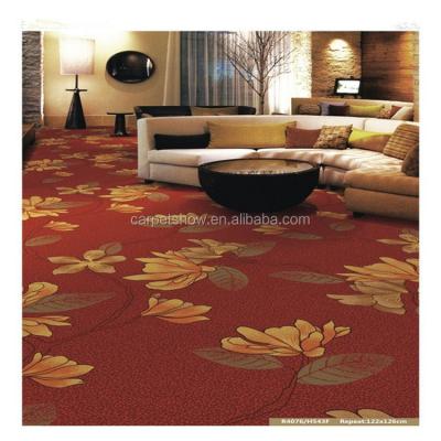 China Modern floral jacquard design upholster nylon printed rug flame retardant broadloom upholster for hotel for sale