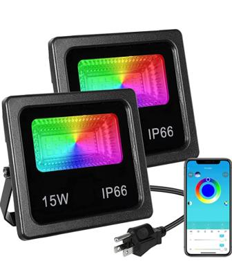 China LANDSCAPE Mobile App Wifi Control Led Flood Light Smart 100 Watt Pixel Accessible Led Flood Light RGB for sale