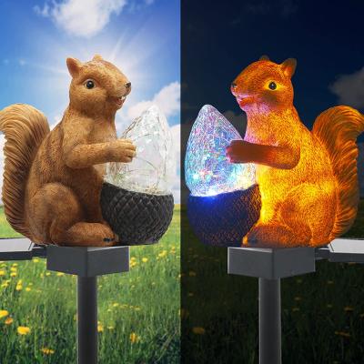 China Waterproof Outdoor Solar Garden Figurine Shape Ip65 Solar Squirrel Led Garden Lights Outdoor Waterproof Led Solar Garden Lights for sale