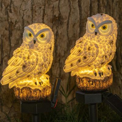 China Outdoor Waterproof Ip65 Garden Owl Shape Garden Figurine Solar Solar Led Solar Garden Lights Outdoor Waterproof Led Garden Lights for sale