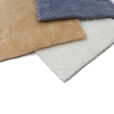 China Brushed Sueded Customized Color 100% Polyester Double Side Brush Anti Pilling Knit 330 Gsm Fleece Fabric for sale