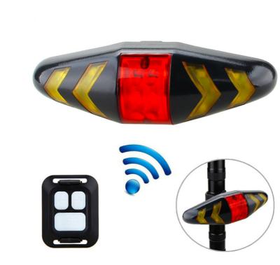 China New fashionable fashionable LED bicycle smart radio flashing decoration remote control bicycle riding bicycle cycle turn signal decoration rear bicycle tail warning light for sale