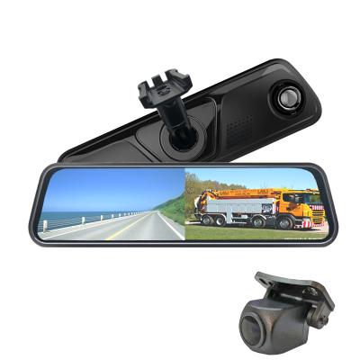 China 2021 Hot Selling 9.66 Inch Full Screen Streaming Video Waterproof Front And Rear Camera Car DVR Rearview Mirror for sale