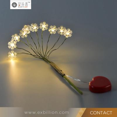 China Holiday decoration and any celebration bouquet invisible flower led string lights to shine beautiful vase dorection for sale