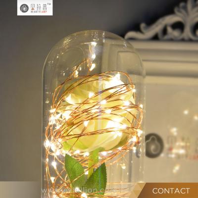 China It is used for decorating table Christmas decorative light of lead glass ball string lights for sale