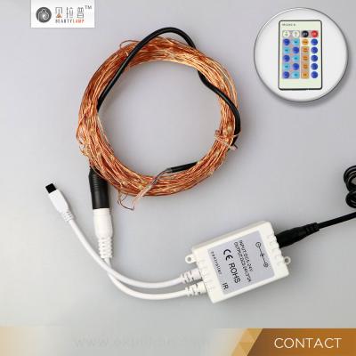 China Copper + Remote Control LED + Tube + Adapter Christmas Decor 10m USB Operated LED String Light For Bedroom Living Room Hotel for sale