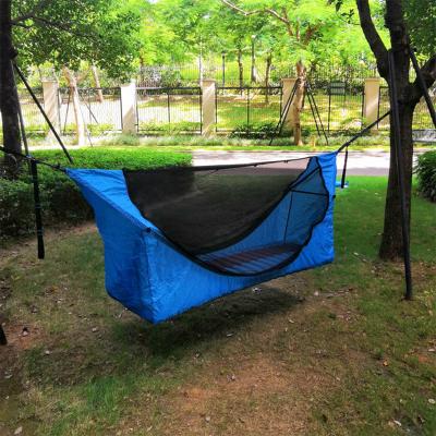 China Outdoor Backyard Durable Nylon Suspension Tent Colony Vacation Swing Climbing Hammock Mosquito Net With Inflatable Mat for sale