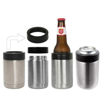 China Waterproof Beer Cola Cooler Can 304 Stainless Steel 12oz 16oz Can Cooler With Sublimation Heat Transfer Coating for sale