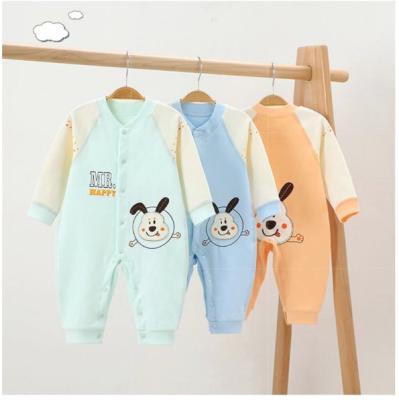 China 100% cotton baby overalls spring and autumn crawling clothes newborn long sleeve cotton clothes wholesale for sale