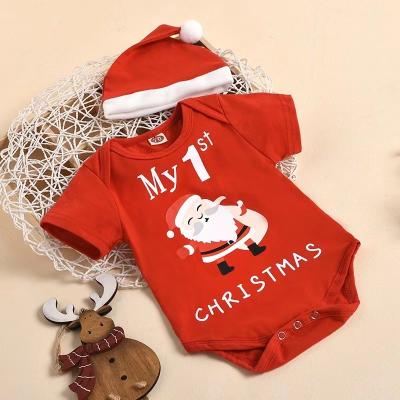 China 100% Cotton Baby Romper Christmas Wholesale Baby Snowman Short Wrapped Overalls Wrapped Pet Clothes Wholesale for sale