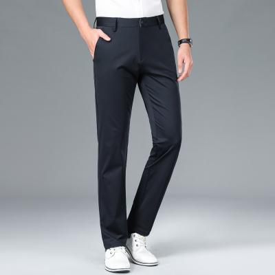 China Anti-Wrinkle Resistant Mens Classic Dress Pants Spring Summer Casual High Waist Pants Business Casual Pants Trousers for sale