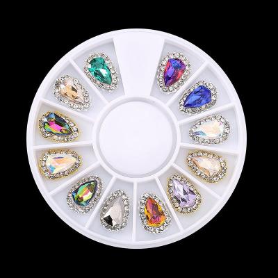 China Eco-friendly Ruiyanails A Super Instant Mixed Diamond Nail Brace Disc Diamonds Nail Beautiful Weave 12 Net Red Colorful Diamond Jewelry for sale