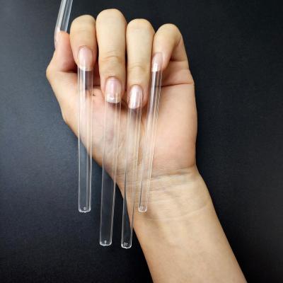 China Meaterial Wholesale 10XL Eco-Friendly Nail Tips Full Cover Extra Long Clear Natural Square Nail Art Tips for sale