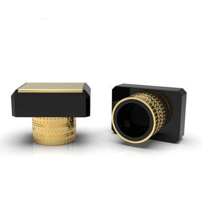 China Custom Wholesale Luxury Cap Square Perfume Cap Small Or King Size Gold Cube Perfume Cap for sale