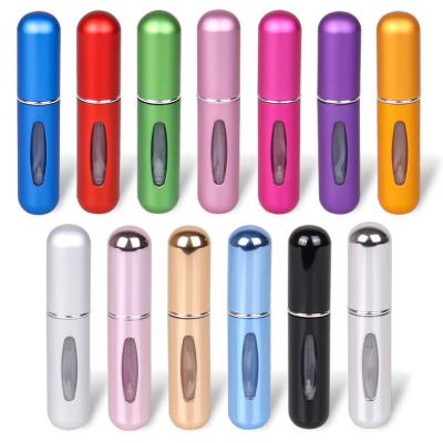 China Mini Portable Refillable Aluminum Atomizer Cosmetic Spray Bottle 5ml Refill Bottle Cosmetic Container For Travel for sale