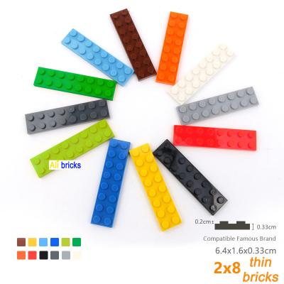 China DIY TOY 1KG DIY Blocks Thin Bricks Assembly 2X8 Building Construction Educational Toys For Children Compatible With 3034 Brand for sale