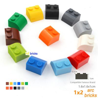 China DIY TOY 1KG DIY Building Block Figures Thick Bricks Curve Educational Creative 2x2 Size 12Color Compatible With Toys For Children for sale