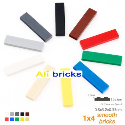 China DIY TOY 1KG DIY Building Block Thin Figure Bricks Smooth 1x4 Dots Educational Creative Size Compatible With 2431 Toys For Children for sale