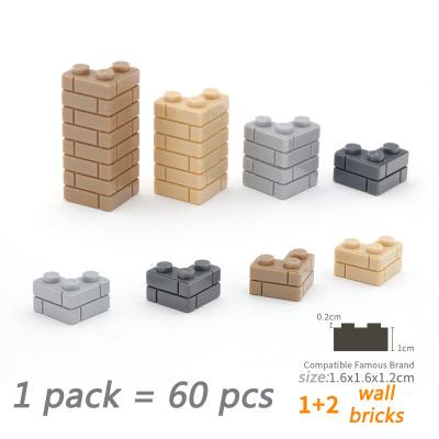 China DIY TOY 1KG DIY Building Block Thick Wall Figure Bricks 1+2 Dots Educational Creative Size Compatible with Toys for Children 98283 for sale