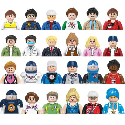 China DIY PLAY 3D Family Figures Set Building Blocks City Worker Firefighter Doctor Dolls Bricks Educational Toys For Kids Birthday Gift 8016 for sale