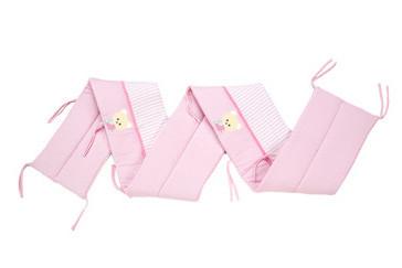 China 180x30CM Baby crib bumpers / bumpers for playpen / pink and blue soft bumpers with embroidery for sale