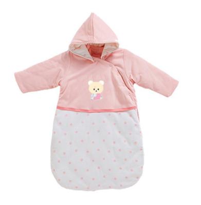 China 75X42CM Baby sleeping bag / long sleeves sleeping bag, pink and blue with printed patterns and embroidery for sale