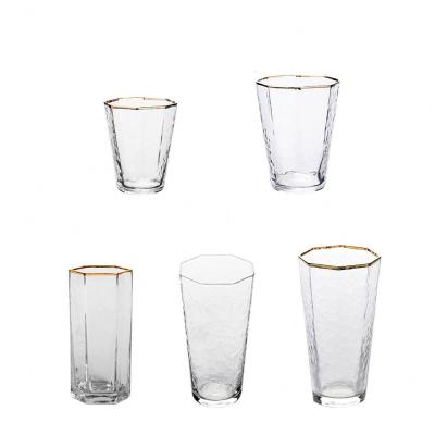 China Machine Lead Free Stock High Quality Hand Blown Soda Lime Glass Drinking Glasses for sale