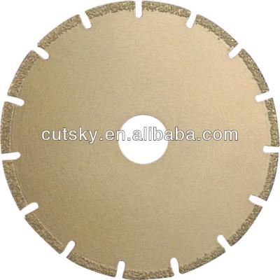 China Quick Cut Marble Vacuum Brazed Cutting Blade , Diamond Saw Blade for sale