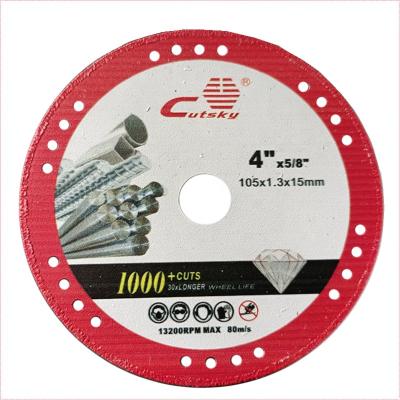 China Long Working Vacuum Welded Diamond Circular Saw Blade For Cutting Steel Metals for sale