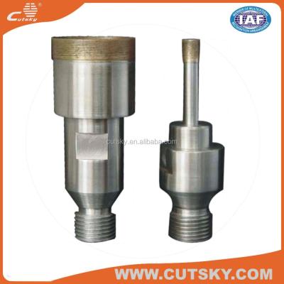 China Drill Holes 1/2 GAS Threaded 5-115mm Diamond Drill Bit / Glass Core Bore Bit For Glass for sale