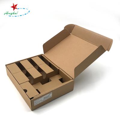 China Recycled Materials Cardboard Shipping Boxes Corrugated Yellow Corrugated Cartons Box With Dividers for sale