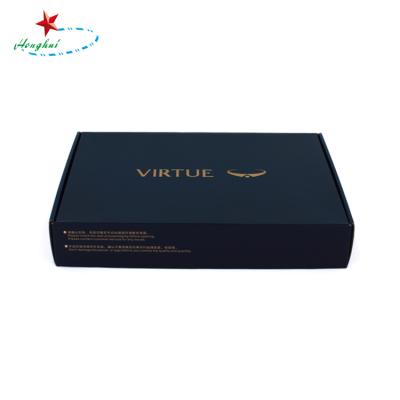 China Recycled Materials Porcelain Corrugated Box Black Box Corrugated Box With Handle for sale