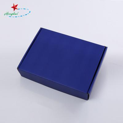 China Recycled Materials Corrugated Corrugated Box Clothing Gift Box Blue Corrugated Boxes for sale