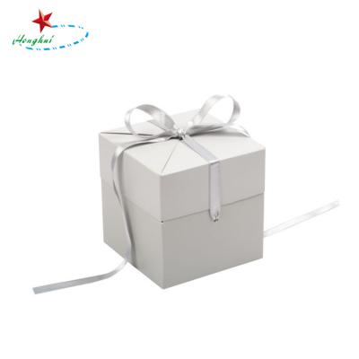 China Recycled Materials Jewelry Christmas Socks Gift Card Holder Packaging Box With Ribbon for sale