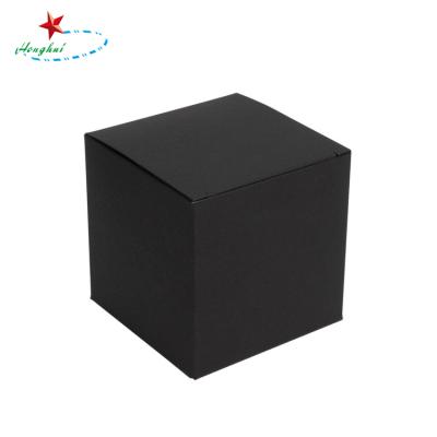 China Recycled Materials Back OEM Black Candle Boxes Luxury Gift Boxes For Candles for sale