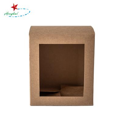 China Recycled Custom Small Business Materials Brown Candle Box Luxury Folding Paper Candle Box for sale