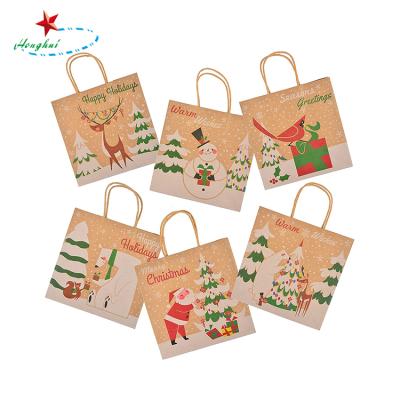 China Wholesale Christmas Recyclable Paper Bags Custom Logo Paper Bags for sale