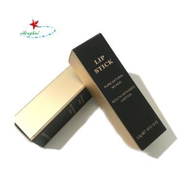 China Recycled Packaging Materials Lipstick Gift Box Gold Lipstick Custom Packaging for sale