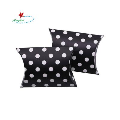 China Recycled Materials Pillow Custom Black Custom Tote Box Custom Mini Pillow Box for sale