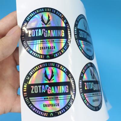 China Waterproof Custom Logo Stickers Waterproof Die Cut Custom Holographic Stickers for sale