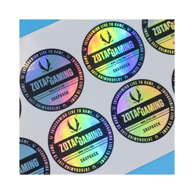 China Custom Holographic Product Label Printing Die Cut Custom Logo Holographic Vinyl Stickers Sheet Customize Sticker For Packaging for sale