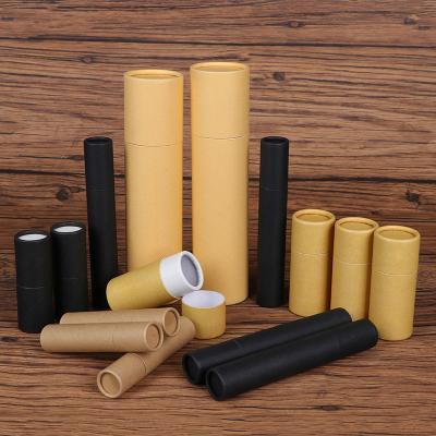 China Eco Friendly Recycled Materials Custom Design Round Cylinder Cardboard Twist Up Push Cosmetics Lip Balm Lipstick Food Wrapping Paper Tube Packaging for sale