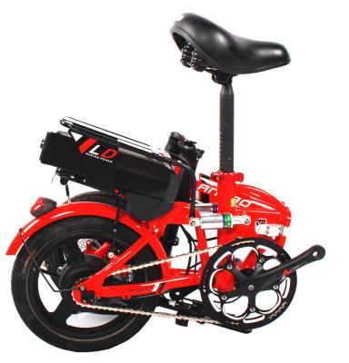 China Aluminum Alloy Factory Wholesale Adult Folding Snow Bike 14 Inch 48V 10A Electric Electric Bicycle zu verkaufen