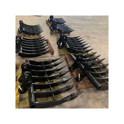 China High Durability Made In China Excavator Attachment Root Rake To Build Universal Excavator Ripper for sale