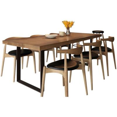 China Modern Mesa Dining Table Set Wooden Mesa Dining Sets Foshan Metal Furniture Disassembly Jantar With Dining Chair for sale