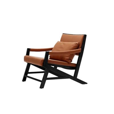 China Low price professional modern luxury lounge chair foldable hot sale leather wood lounge chair for sale